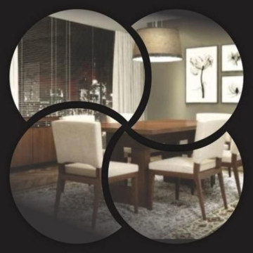 4 Miroirs cercles de décoration intérieur
