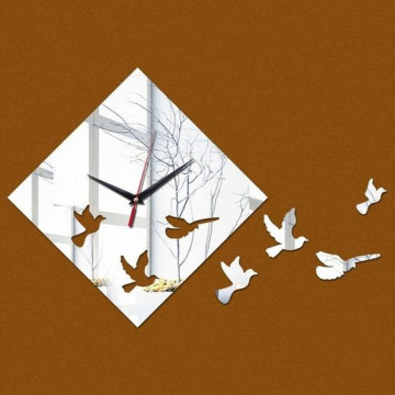 Montre murale oiseau /carrée