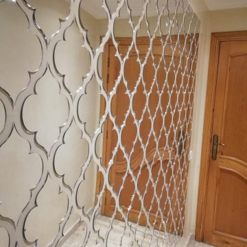 10 pcs Miroir argenté -décoration murale 18 /14 cm