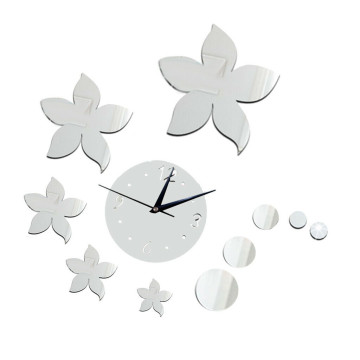 Montre fleur argenté