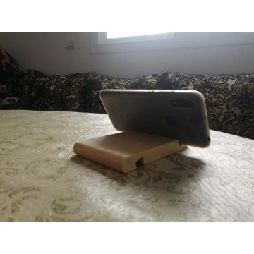 Support téléphone Abdo  en bois