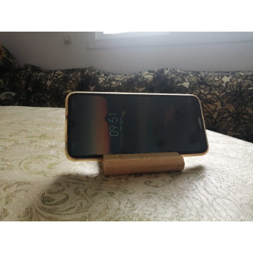 Support téléphone Abdo  en bois