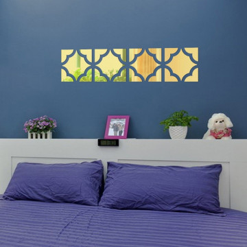 4 MIROIRS DE DÉCORATION EN DORÉ