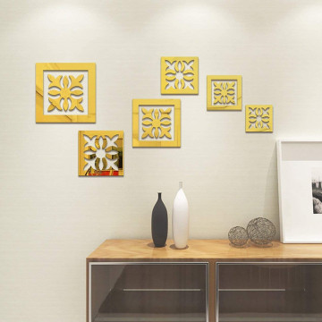 6 MIROIRS DE DÉCORATION EN DORÉ