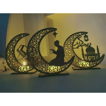 Pac - Décoration ramadan en bois 3 style