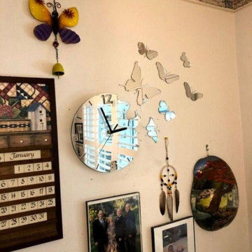 Montre décoration- papillon   Argenté M4