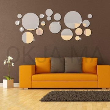 17 miroirs ronds teintés cuivre