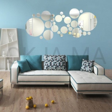 17 miroirs ronds teintés cuivre