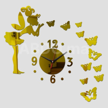 Montre en motif fille de fairy pour chambre d'enfant